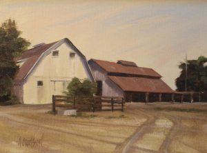 Carlson, Al Barns At The Best Ranch Oil On Panel 9x12 $400