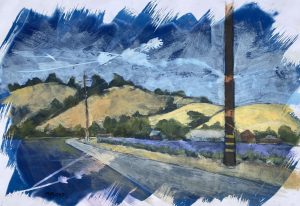 Floyd, Mckenzie Capay Valley Lavender Acrylic On Cyanotype Printed Paper 12x18 $800