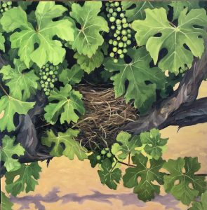Kensinger, Paul Empty Nest In Woodland Vines Oil On Canvas 13x13 $1,900