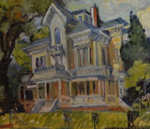 Kovacic, Chuck Gable Mansion Oil On Canvas Panel 10x12 $1,275