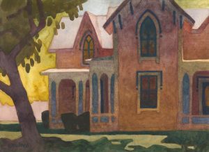 Lord, Carolyn Woodland Gothic Watercolor On Paper 11x15 $1,500