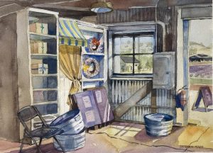 Tapp, Barbara The Lavender Farm Shed Watercolor On Paper 10x14 $850